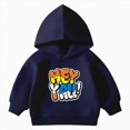 thumbnail image 1 of Splozh Toddler Sweatshirt Boys and Girls Hooded Sweatshirt with Cartoon Print Round Neck Fall Winter Clothes,Navy,7-8 Years, 1 of 1