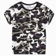 thumbnail image 1 of Splozh Toddler T Shirts Boys Fashion Soft Boy Camouflagess T Shirt Camo Short Sleeve Tee Shirts for Boys Girls 2-14 Years T Shirts Tops,Grey,2-3 Years, 1 of 5