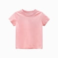 thumbnail image 1 of Splozh Toddler Tshirts Boys Fashion Soft Toddler Kids Girls Boys Short Sleeve Basic T Shirt Casual Summer Tees Shirt Tops Solid Color Clothes,Pink,8 Years, 1 of 3