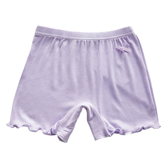 Splozh Toddler Underwear Girls Infant Girl Shorts Summer Bowknot Lace Leggings Underwear Fashion for Girls Clothes Purple,4-5 Years