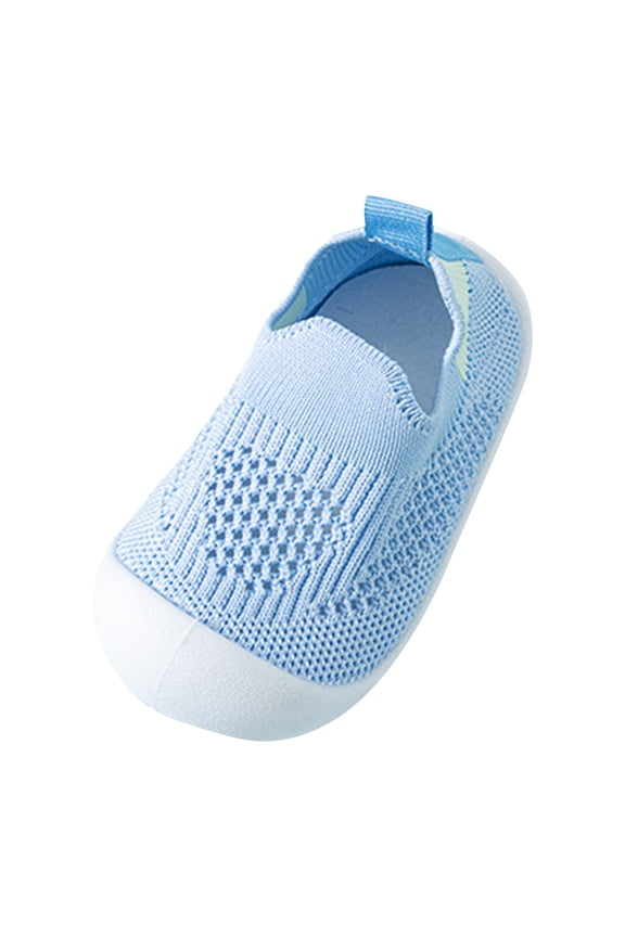 Toddler Wide Toe Box Shoes Summer Toddler Mesh Shoes Soft Sole Breathable Toddler Sock Shoes Sneakers Walking Shoes Sky Blue,6-12 Months