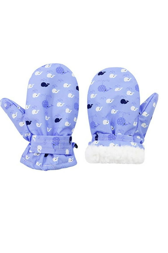 Toddler Winter Gloves Toddler Mittens Waterproof Winter Gloves Toddler Snow Cartoon Gloves for Kids Baby Winter Mittens for Girls Boys Yellow,6-24 Months