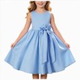 thumbnail image 1 of Splozh Tulle Dress Toddler Princess Dress Girls Sleeveless Dress Dance Party Princess Dresses Clothes Flower Girl Dress,Blue,9-10 Years, 1 of 9