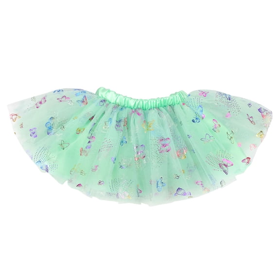 Splozh Tutu Girl Christmas Girls Tutu Skirt for Kids Graphic Bowknot Layered Dance Skirt Party Ballet Dress Mint Green,1-2 Years