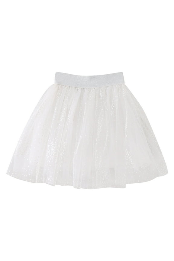 Tutu Skirts for Toddler Girls Baby Girl's Rainbow Tutu Skirt Layer Tulle Princess Ballet Dress Party Casual White,4-5 Years