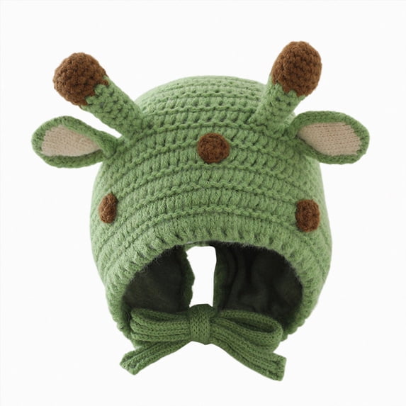 Splozh Winter Beanie Kids Winter Beanie Hat Children's Warm Fleece Lined Knit Thick Ski Cap for Boys Girls,Green,3-24 Months