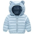 thumbnail image 1 of Splozh Winter Coat for Toddler Girls Boys and Girls Cotton Padded Jackets Lightweight Jackets Childrens Cotton Padded Jackets Childrens Clothing Light Blue,5-6 Years, 1 of 6