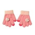 thumbnail image 1 of Splozh Winter Gloves Kids Winter Gloves for Boys Girls Children Full Fingers Stretchy Warm Mittens for Toddler Hot Pink,0-3 Years, 1 of 8