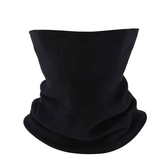 Splozh Winter Neck Gaiter Autumn and Winter Men and Women Thin Solid Color Fashion Warm Comfortable Windproof Neck Cover Black,One Size