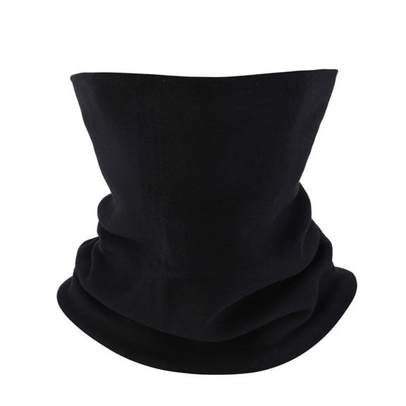 Splozh Winter Neck Gaiter Autumn and Winter Men and Women Thin Solid Color Fashion Warm Comfortable Windproof Neck Cover Black,One Size