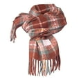 thumbnail image 1 of Splozh Winter Warm Scarf Long Women Winter Tartan Scarf Ladies Warm Blanket Pashmina Shawl Coffee,One Size, 1 of 5