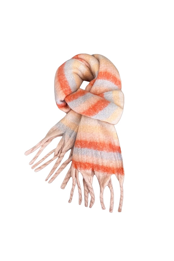 Women Chunky Scarf Women's Long Plaid Blanket Scarf Thick Winter and Autumn Warm Scarf Plaid Scarf Wrap Shawl Women's Gift Light Pink,One Size