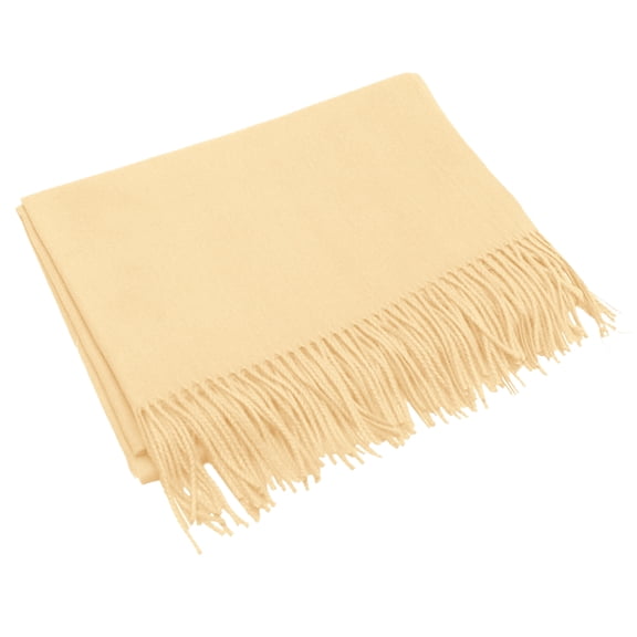 Splozh Women Neck Warmer Fleece Women Scarf Pashmina Shawls and for Evening Dress Bridesmaid Wedding Bridal Winter Warm Long Large Scarves Light Yellow,One Size