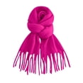 thumbnail image 1 of Splozh Women Neck Warmer Fleece Women's Long Plaid Blanket Scarf Thick Winter and Autumn Warm Scarf Plaid Scarf Wrap Shawl Women's Gift Hot Pink,One Size, 1 of 5