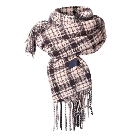 Splozh Womens Scarf Fashion Long Women Winter Tartan Scarf Ladies Warm Blanket Pashmina Shawl Coffee,One Size