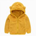 thumbnail image 1 of Splozh Zip Up Hoodie Kids 6 12 18 24 Months 3T 4T 5T Baby Zip Up Hoodie Unisex Toddler Sweatshirts Lightweight Jacket Hooded Coats Fall Winter Outfits,Yellow,6-12 Months, 1 of 7