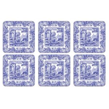 Spode BLUE ITALIAN Coasters S/6