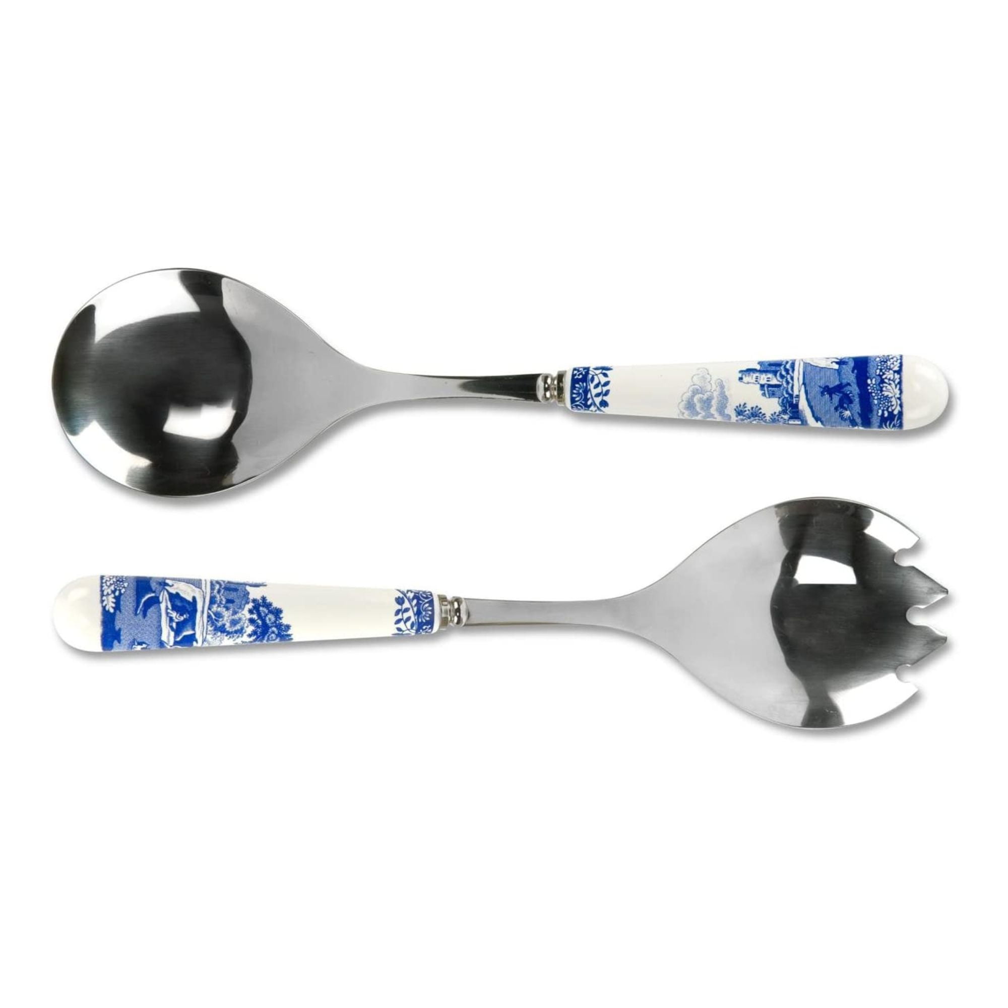 Spode Blue Italian Salad Servers (Boxed Pair)