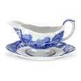 thumbnail image 1 of Spode Blue Italian Sauce Boat and Stand, 9 oz - Blue White, 1 of 7