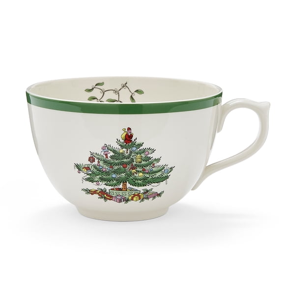 Spode Christmas Jumbo Mug - 20oz Porcelain Oversized Holiday Coffee Cup with Handle, Dishwasher & Microwave Safe - Seasonal Ceramic Mug for Elegant Dining & Tableware Gifting Ideas