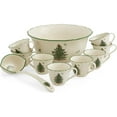 thumbnail image 1 of Spode Christmas Tree 10 Piece Punch Bowl Set- Made of Fine Porcelain Includes - 1 Punch Bowl - 1 Ladle - 8 Punch Cups - Punch Bowl is 11-Inch - Punch Cups are 8 oz., 1 of 7