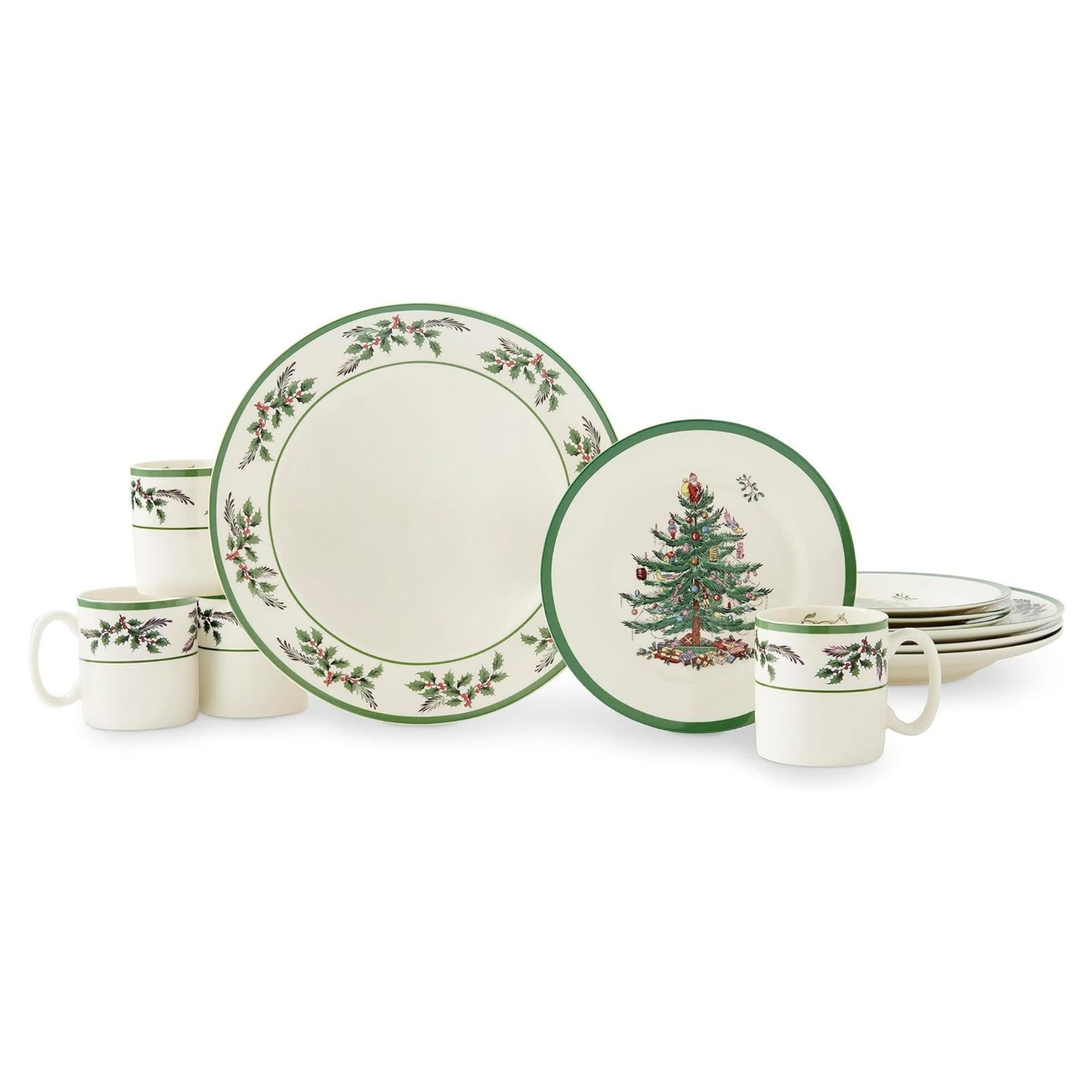 Spode Christmas Tree 12-Piece Dinnerware Set (Service for 4