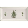 thumbnail image 1 of Spode Christmas Tree 14-Inch Rectangular Sandwich Tray, Porcelain Serving Platter for Tea Sandwiches, Desserts, Appetizers - Holiday Tableware with Festive Charm, Dishwasher, Microwave, Freezer Safe, 1 of 7