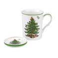 thumbnail image 1 of Spode Christmas Tree 14 oz Mug & Coaster Set - Ceramic Mug with Coaster for Tea, Coffee, Hot Chocolate - Fine Porcelain, Dishwasher & Microwave Safe - Mug & Coaster Gift Set, 1 of 5