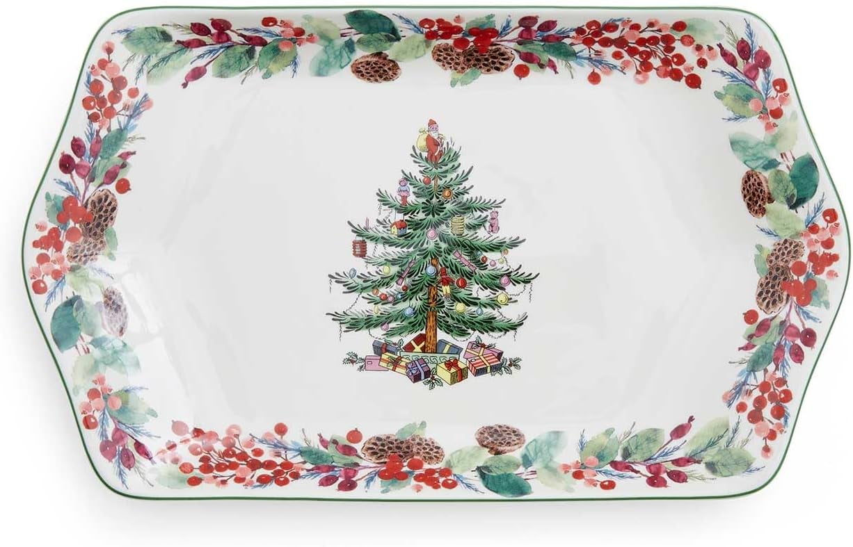 Spode Christmas Tree 2023 Annual Dessert Tray, Dishwasher & Microwave