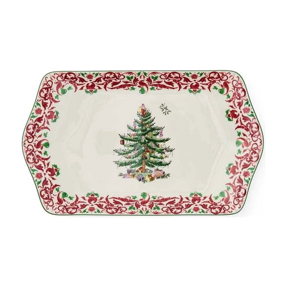 Spode Christmas Tree 2026 Annual Dessert Tray - Lead-Free Porcelain