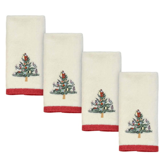 Spode® Christmas Tree 4-Pack Fingertip Towel Set
