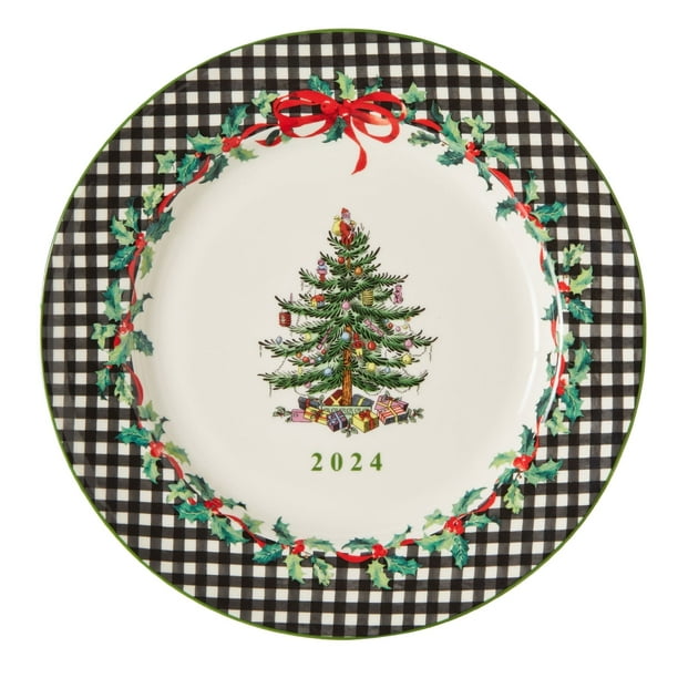 Spode Christmas Tree 8 Porcelain Dinner Plate 2024 Annual Collector Plate Holiday Dinnerware Decorative Plate Winter Serving for All Parties Occasions For Casserole Appetizers Brisket Walmart Business...