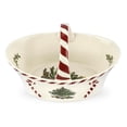 thumbnail image 1 of Spode Christmas Tree Candy Basket, 6.5-Inch Candy Bowl with Peppermint Handle for Holiday Snacks, Earthenware Christmas Gift, Festive Holiday Serveware & Holiday Display Bowl, Seasonal Décor, 1 of 6