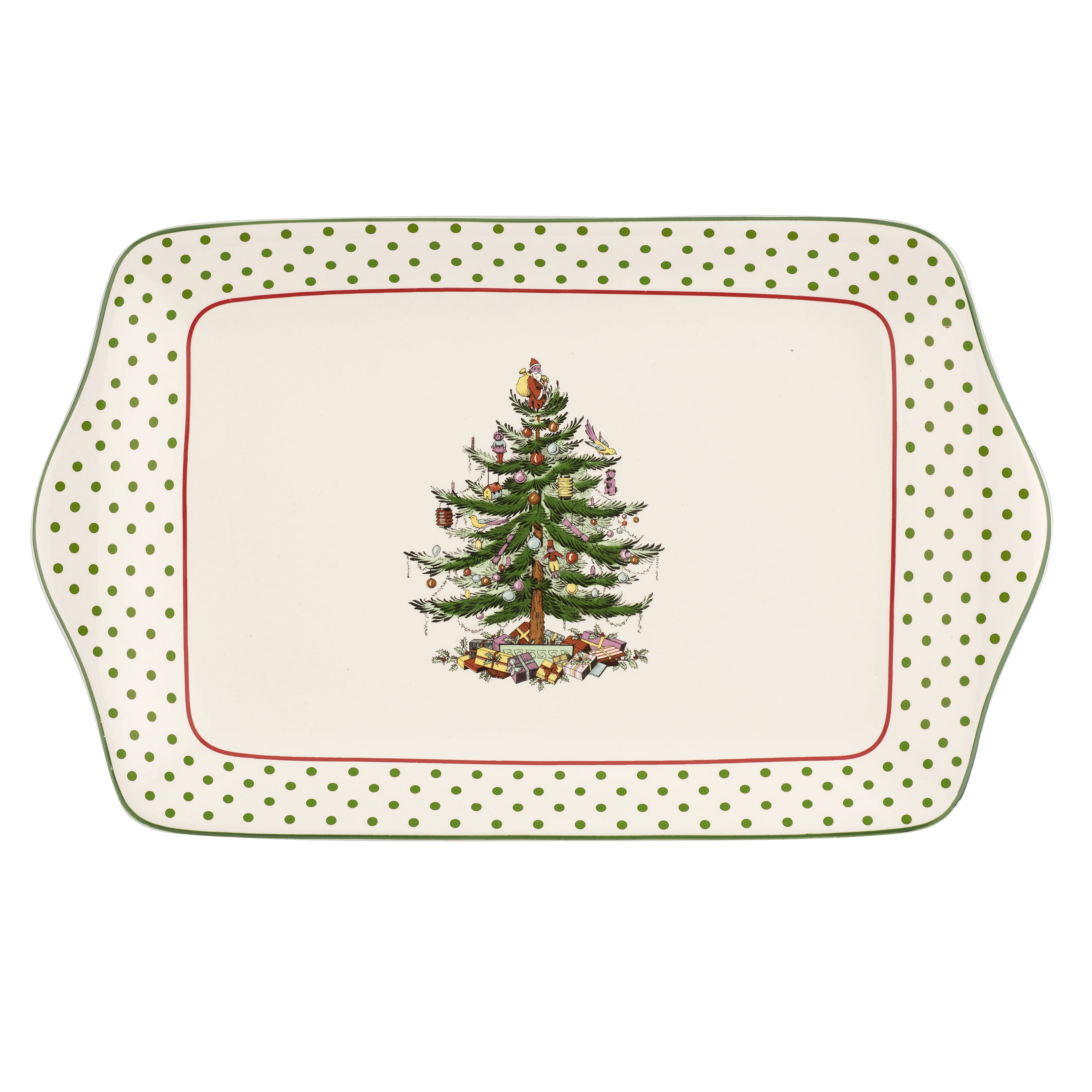 Spode Christmas Tree Collection Dessert Tray Measured at 12" Dishwasher