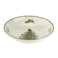 thumbnail image 1 of Spode Christmas Tree Collection Pasta Bowl - 9-Inch, Dishwasher, Microwave, and Freezer Safe, Made of Porcelain, Serveware, Christmas Tree Design, Green/Beige, 1 of 7