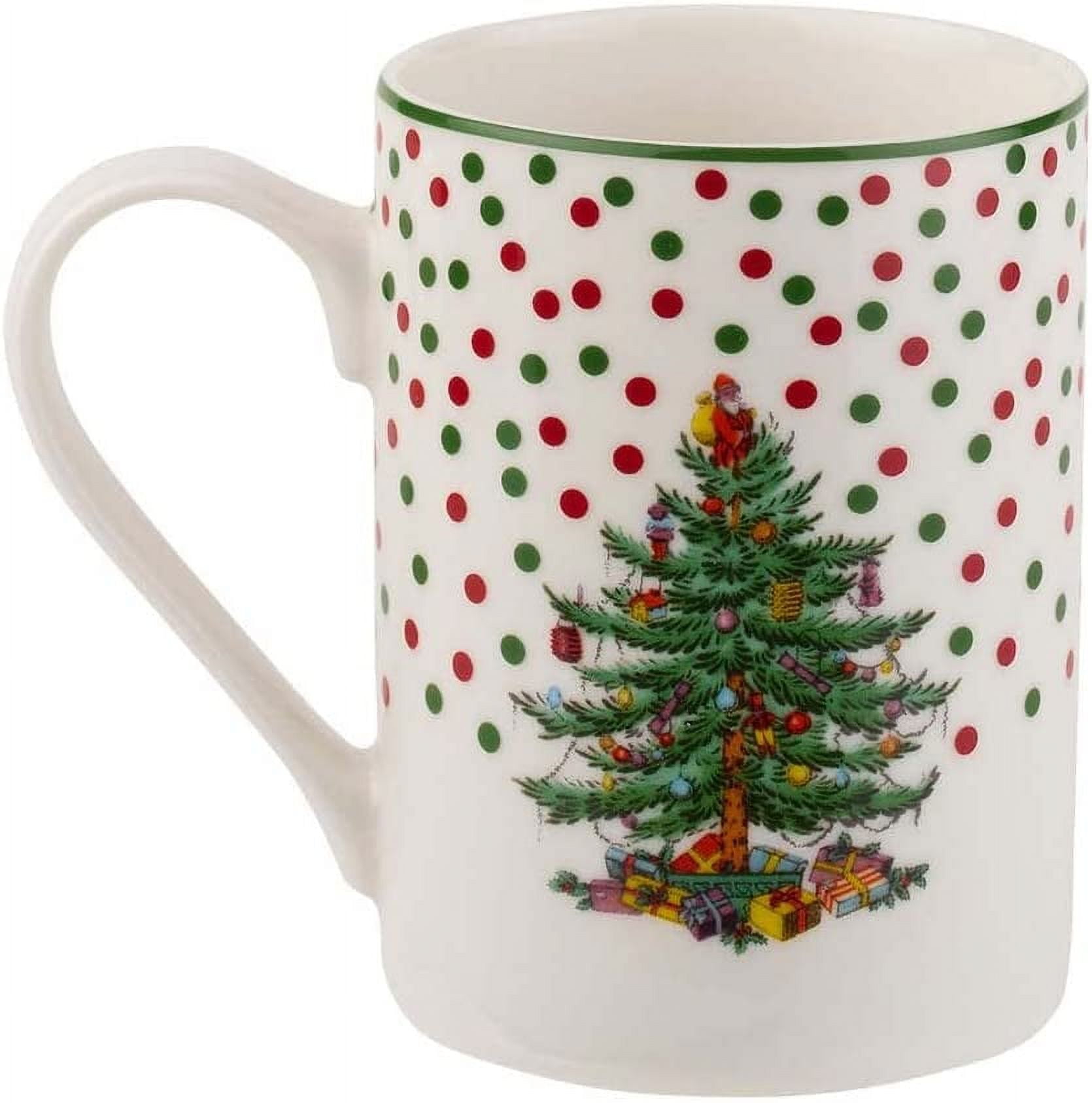 Spode Christmas Tree Collection Polka Dot Mug, 16Ounce, Cup with