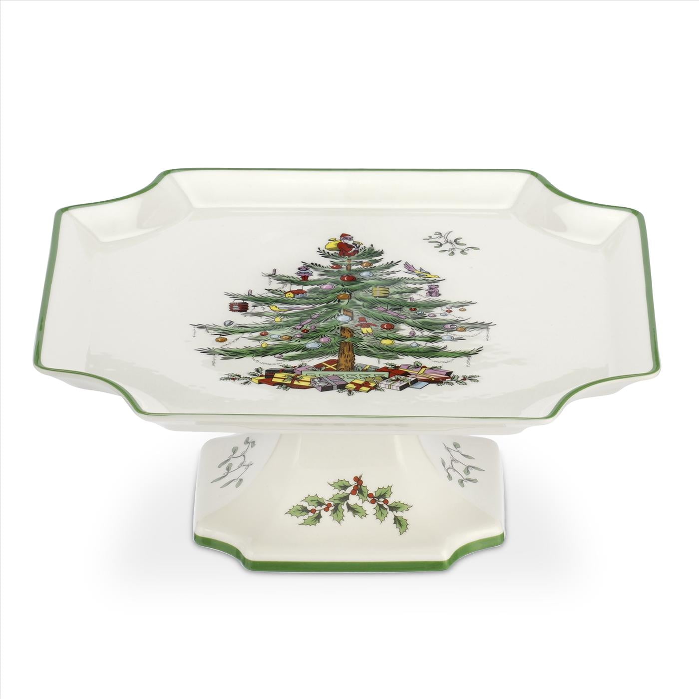  Spode Christmas Tree Square Baker, 10 Inch Baking Dish for  Serving Lasagna, Casserole, and Vegetables, Made from Fine Porcelain