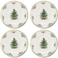 thumbnail image 1 of Spode Christmas Tree Gold Dinner Plate (Set of 4) - 10.5-Inch Porcelain Dinner & Appetizer Plate, Holiday-Themed Serving Plate, Microwave & Dishwasher Safe, Festive Collectible Seasonal Dining Plate, 1 of 4
