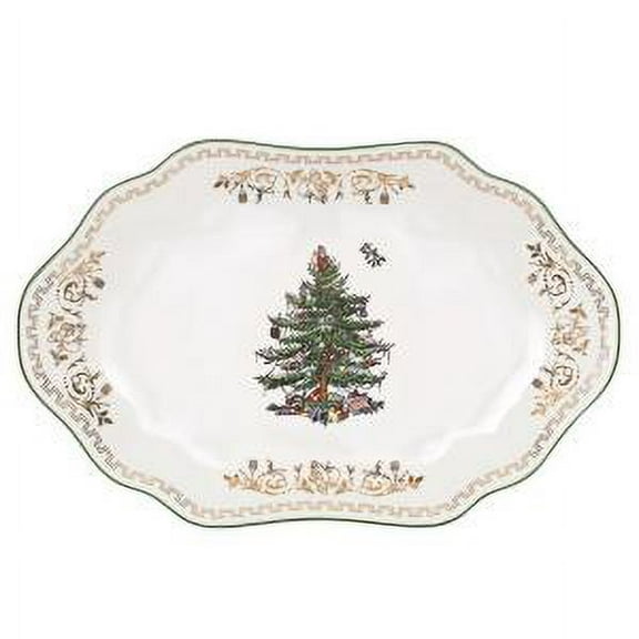 Spode Christmas Tree Gold Oval Platter