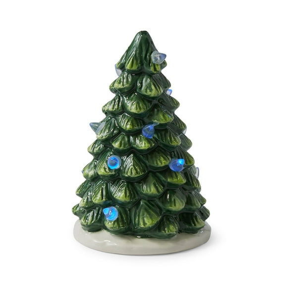 Spode Christmas Tree LED Tree Décor - Festive Christmas Centerpiece & Seasonal Decoration, Beautiful Table Accent & Village Display - Elegant Mantel Piece, Charming Home Accent
