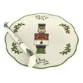 thumbnail image 1 of Spode Christmas Tree Nutcracker Cheese Platter with Knife - 9" Porcelain Holiday Serving Tray for Charcuterie - Dishwasher & Microwave Safe - Classic Christmas Tableware for Serving Festive Dishes, 1 of 4