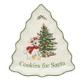 thumbnail image 1 of Spode Christmas Tree Cookie Server, Tree-Shaped Snack Tray - Rudolph Cookies for Santa - Fine Porcelain Holiday Dishware & Festive Christmas Tableware, Dishwasher Safe - Collectible Gift, 1 of 7