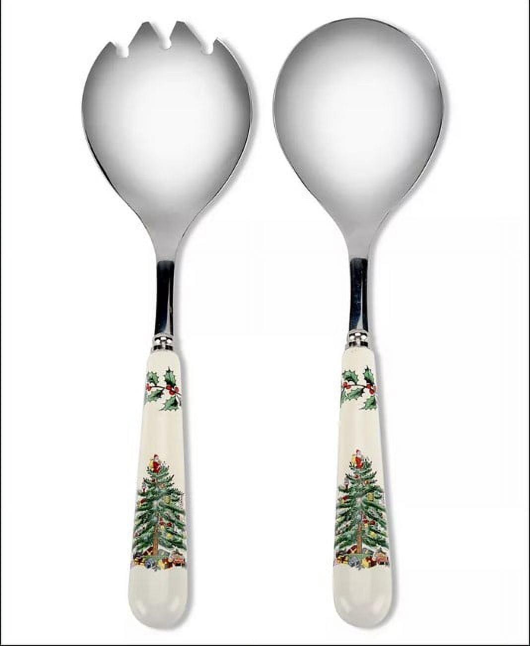 Spode Christmas Tree Salad Servers 2Piece Set
