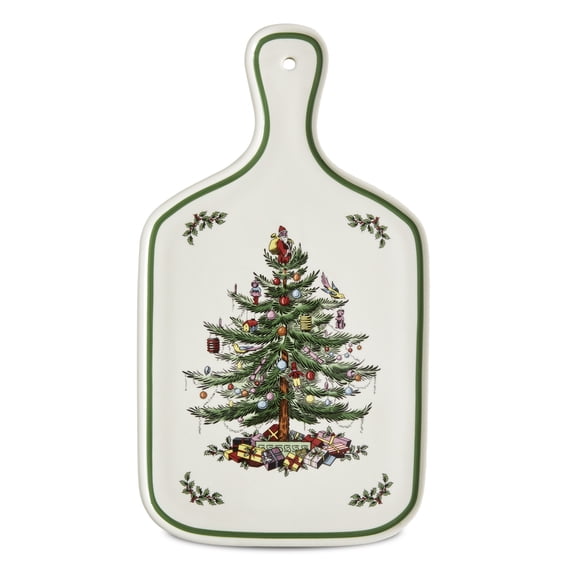Spode Christmas Tree Serving Board - Lead-Free Porcelain, Festive Design