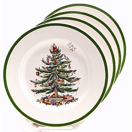 Spode Christmas Tree Set Of 4 Bread & Butter Plates