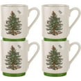 thumbnail image 1 of Spode Christmas Tree Stackable Mugs, Set of 4 - Festive 12oz Holiday Coffee Cups for Tea, Hot Cocoa - Fine Earthenware, Space-Saving Design, Dishwasher & Microwave Safe - Holiday Drinkware, 1 of 2