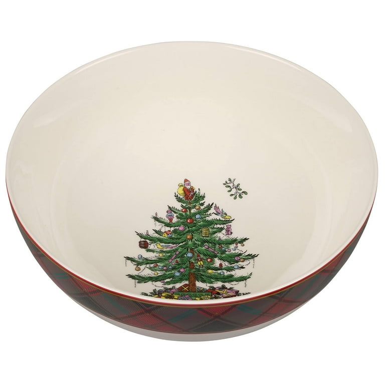 Free Shipping! Spode Christmas Tree 10-Inch Salad Bowl Porcelain