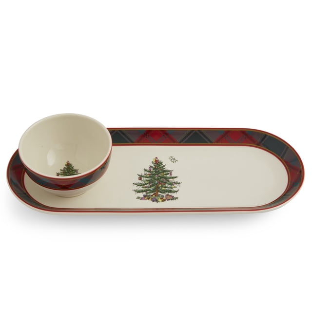 TARTAN BOARD AND DIP BOWL SET main image 1