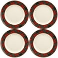 thumbnail image 1 of Spode Christmas Tree Tartan Dinner Plate (Set of 4) - 10.5" Festive Holiday Tableware, Colorful Christmas Dishes Tartan Plaid Border, Fine Earthenware, Microwave & Dishwasher Safe Decorative Plate, 1 of 7