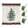 thumbnail image 1 of Spode® Christmas Tree Tartan Shower Curtain & Hook Set, 1 of 1
